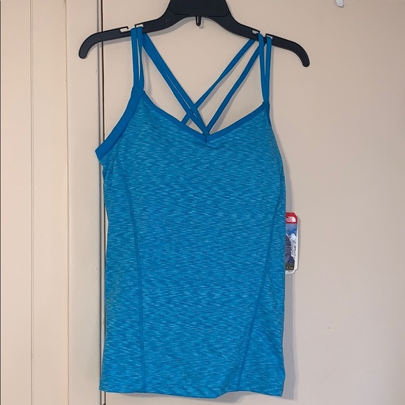 The North Face Dahlia Quill Blue Tank Top NWT - Picture 2 of 8